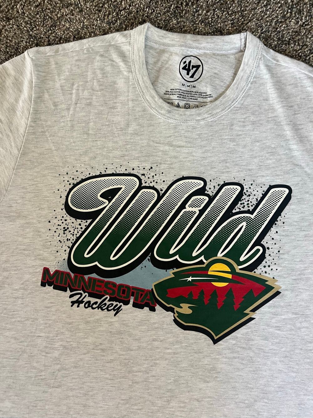 Minnesota Wild '47 Medium Gray T-Shirt (NWT)